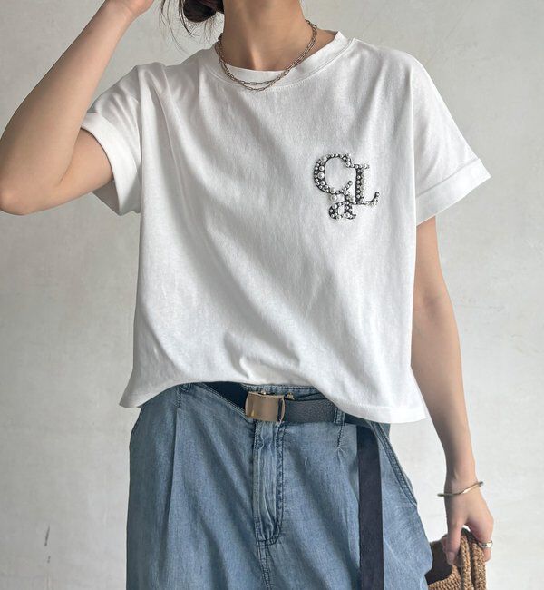  「【WEB限定】ワンポイントビジューTEE」|Tシャツ・カットソー|