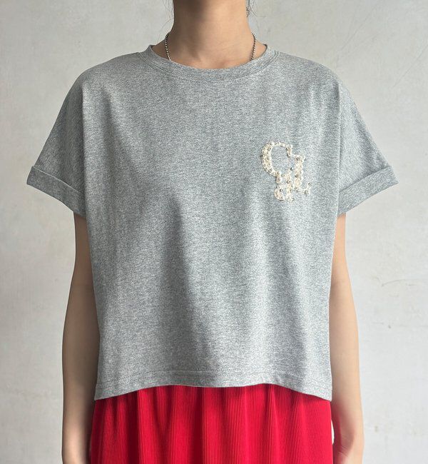  「【WEB限定】ワンポイントビジューTEE」|Tシャツ・カットソー|