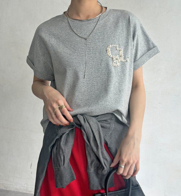  「【WEB限定】ワンポイントビジューTEE」|Tシャツ・カットソー|