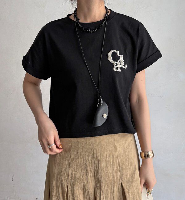  「【WEB限定】ワンポイントビジューTEE」|Tシャツ・カットソー|