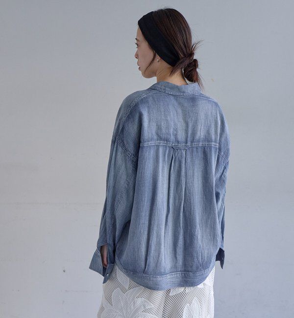  「【再入荷】シアーデニムシャツ」|シャツ・ブラウス|