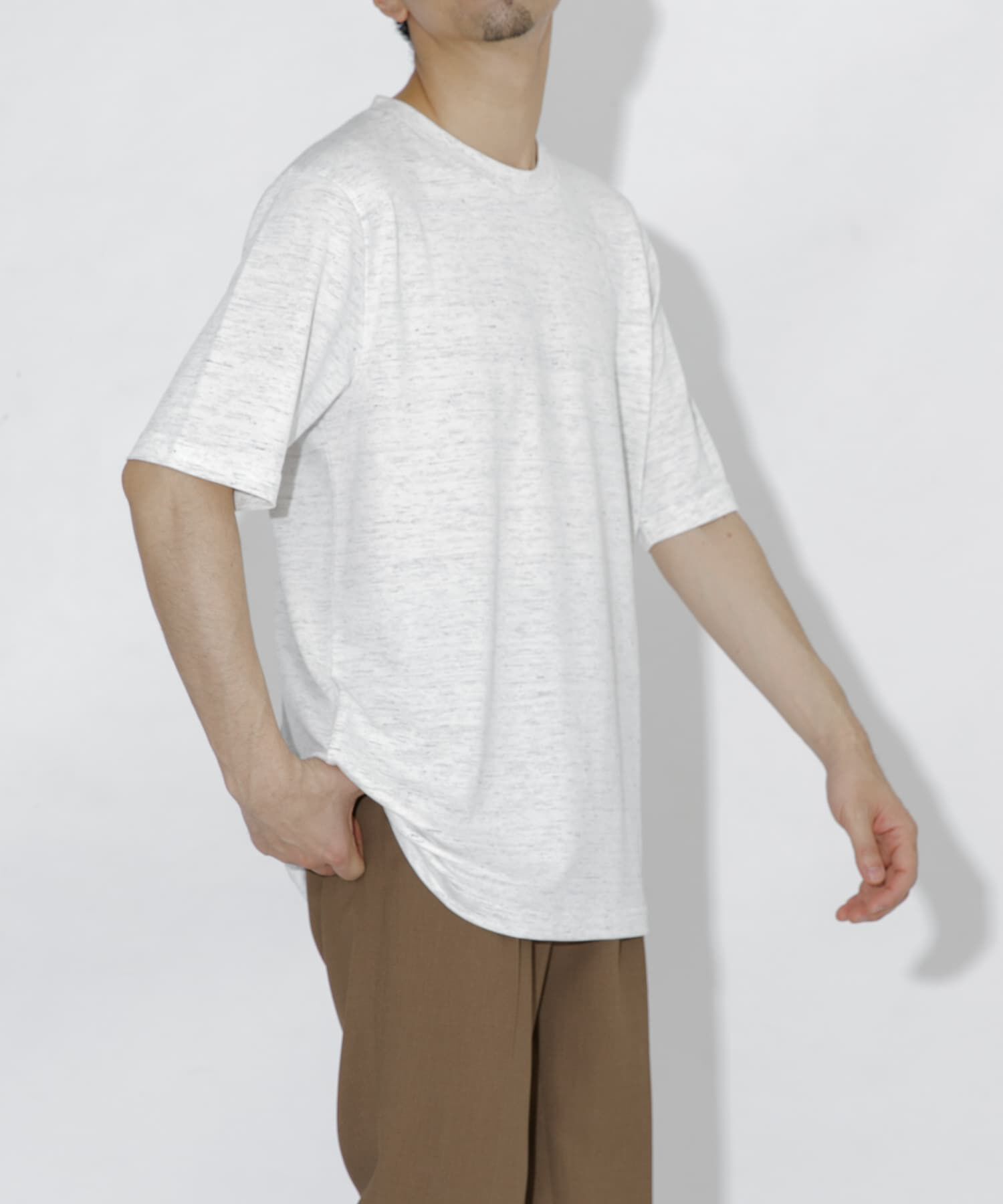 URBAN RESEARCH ROSSO「『WEB限定』『XLサイズあり』リネン混カノコクルーTシャツ」|Tシャツ・カットソー|