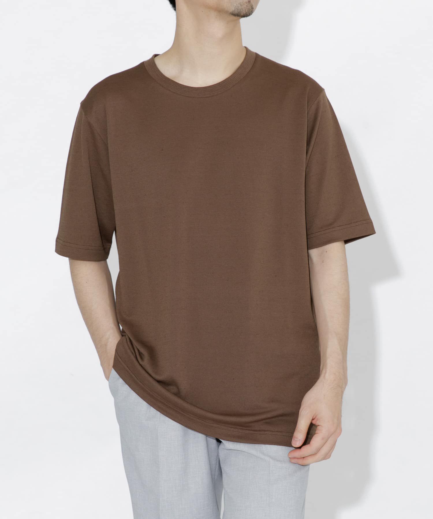 URBAN RESEARCH ROSSO「『WEB限定』『XLサイズあり』リネン混カノコクルーTシャツ」|Tシャツ・カットソー|