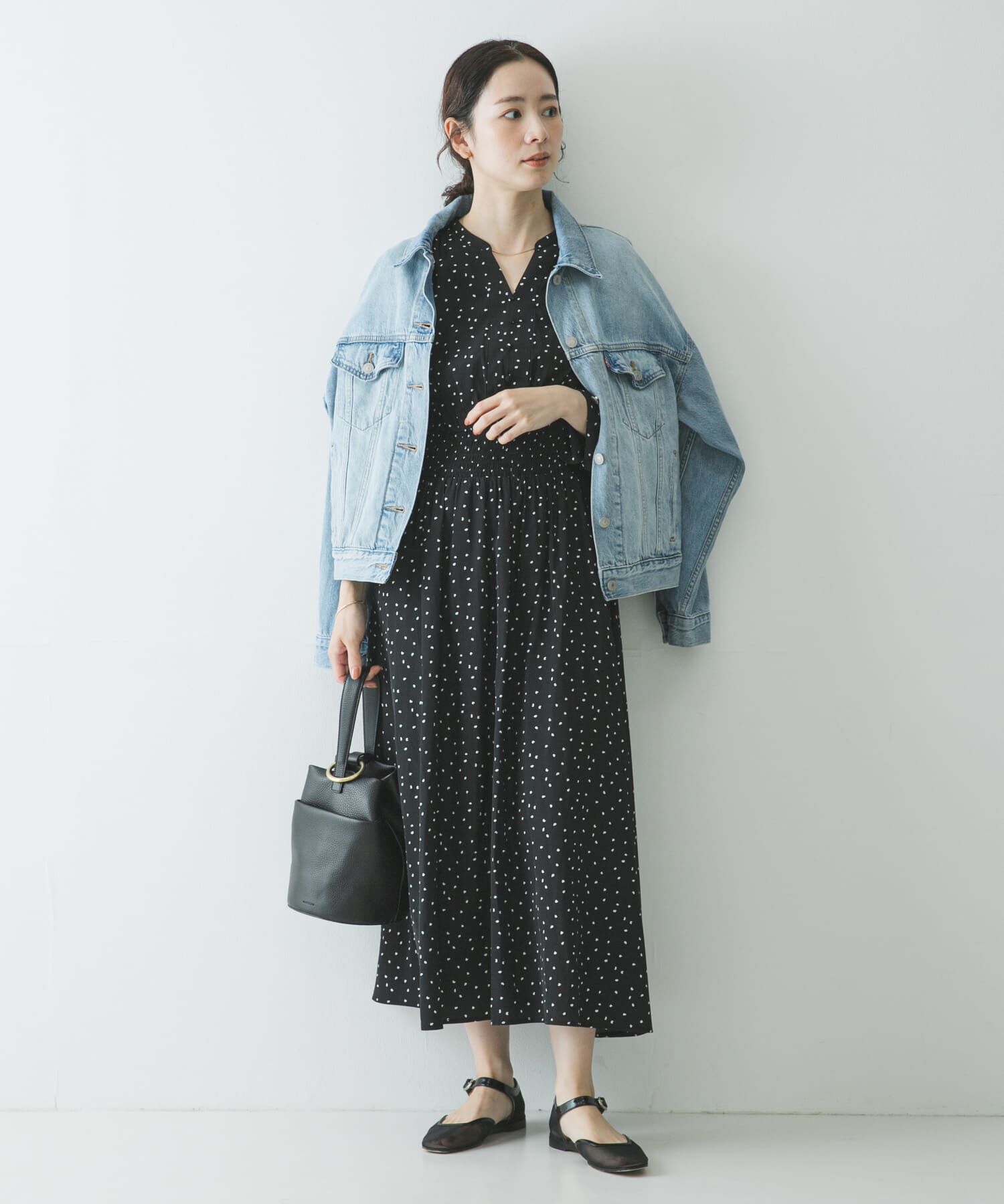 URBAN RESEARCH「ウエストシャーリングドットワンピース」|ワンピース|