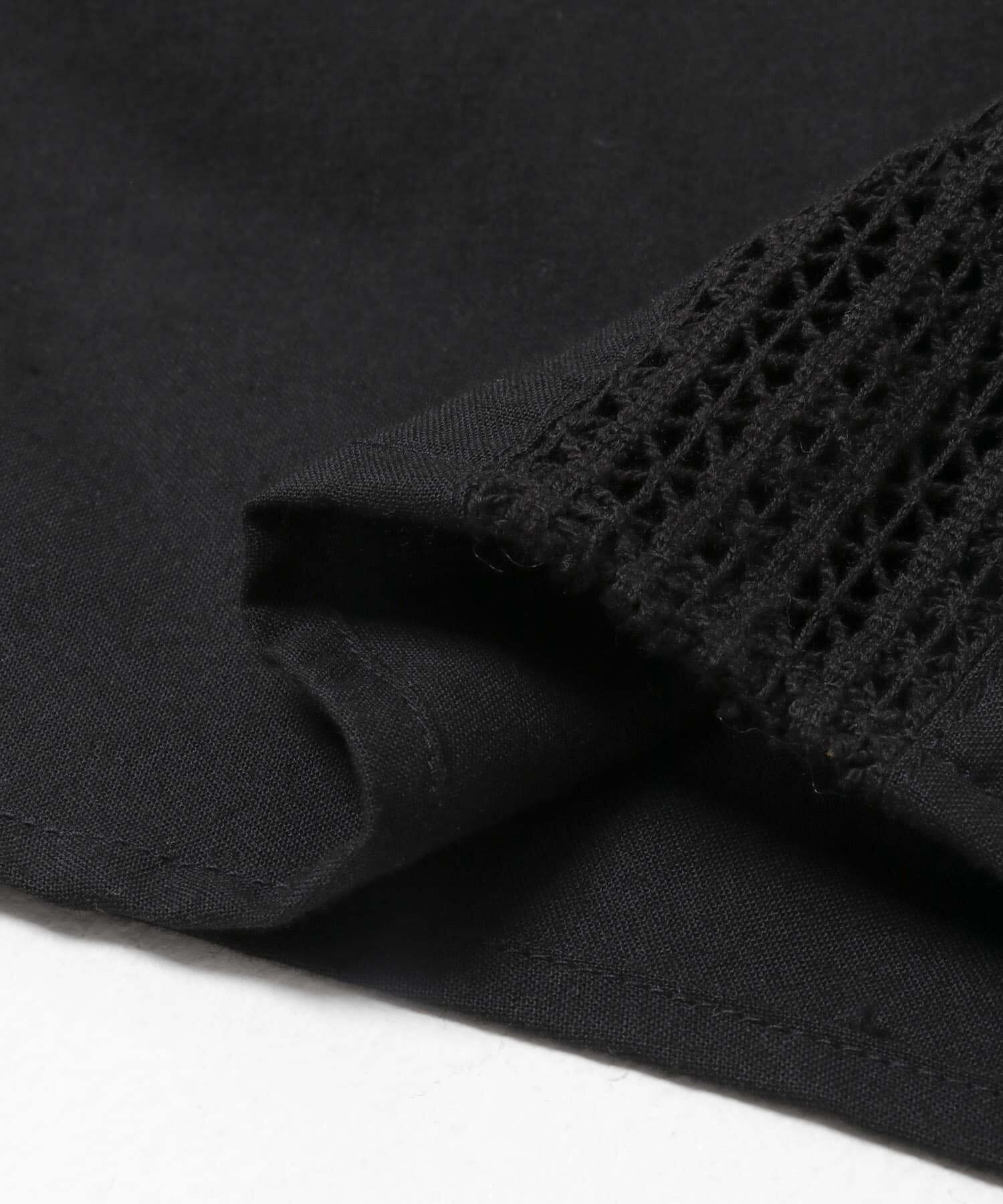Sonny Label 「ブロッキングレースコットンシャツジャケット」|ノーカラーコート|