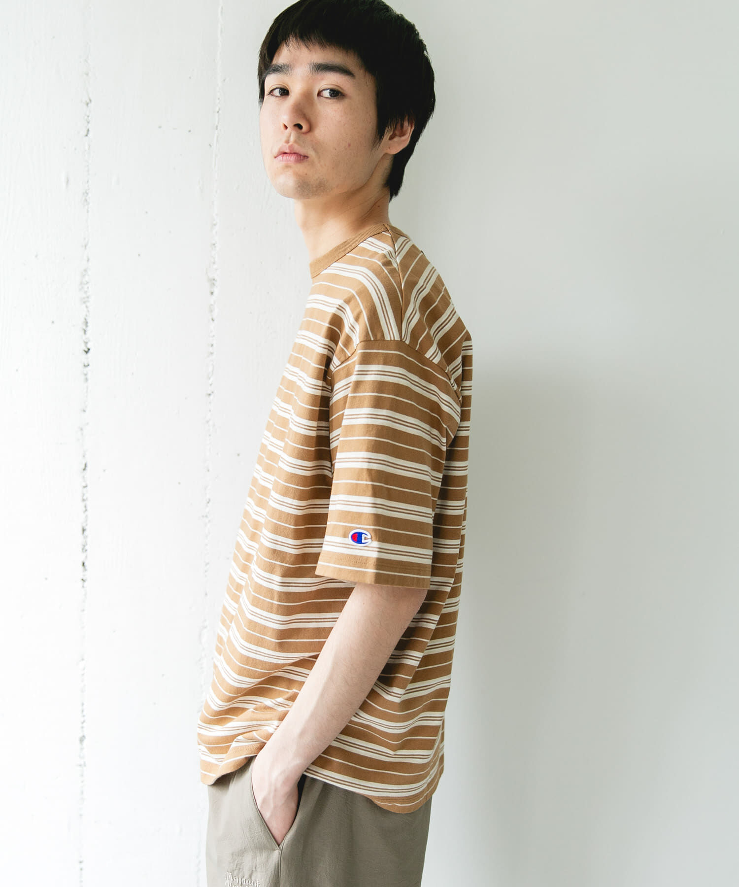 URBAN RESEARCH DOORS「『別注』CHAMPION&times;DOORS　BORDER T-SHIRTS」|Tシャツ・カットソー|