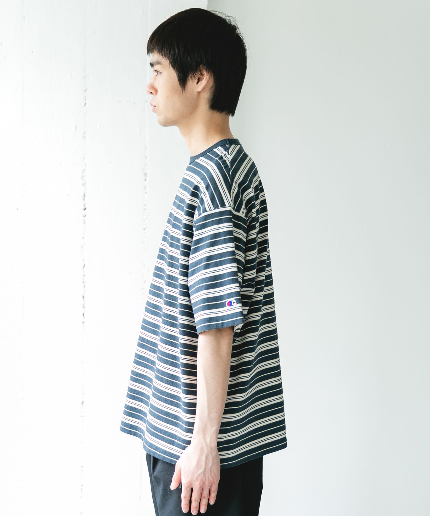 URBAN RESEARCH DOORS「『別注』CHAMPION&times;DOORS　BORDER T-SHIRTS」|Tシャツ・カットソー|