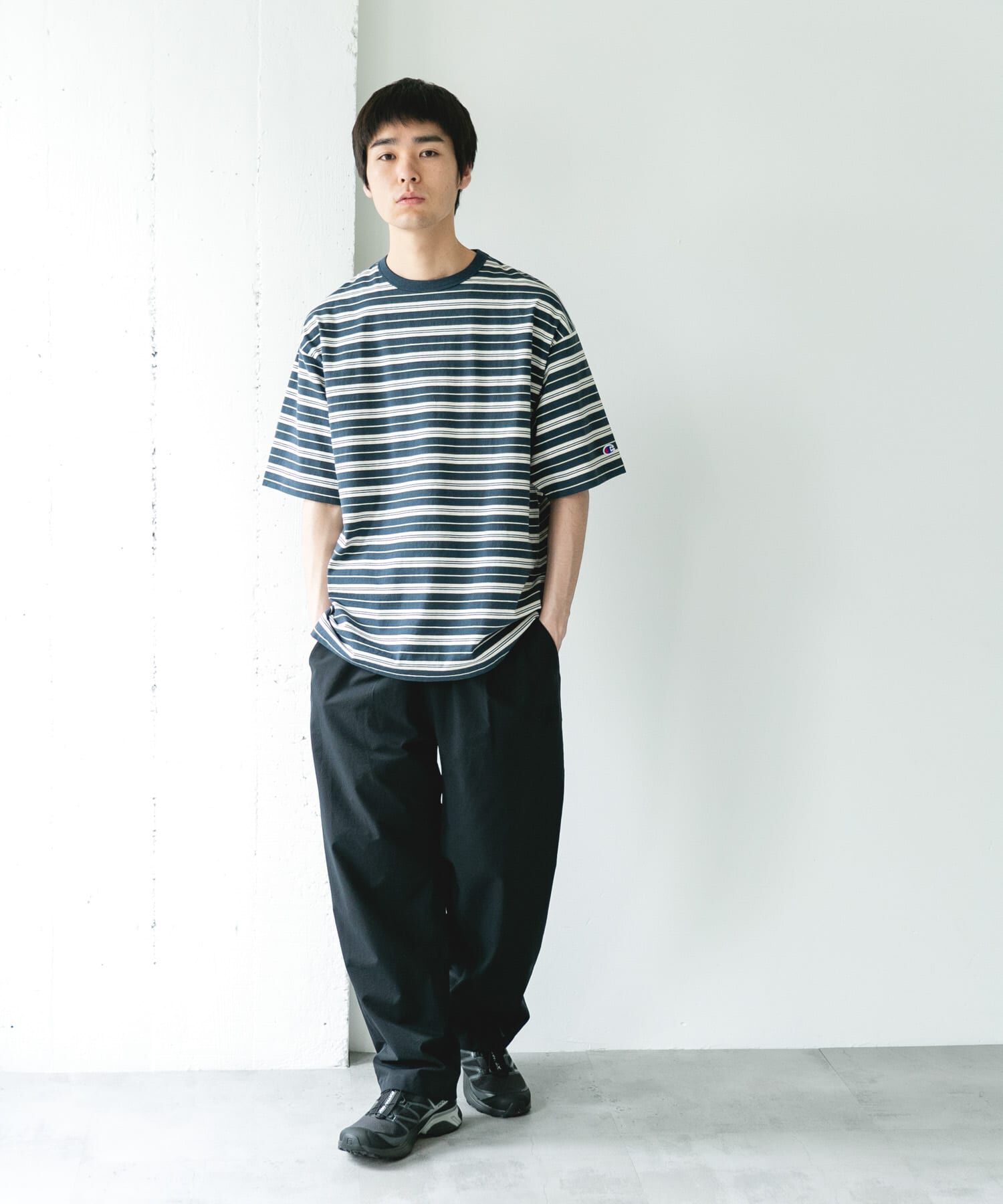 URBAN RESEARCH DOORS「『別注』CHAMPION&times;DOORS　BORDER T-SHIRTS」|Tシャツ・カットソー|