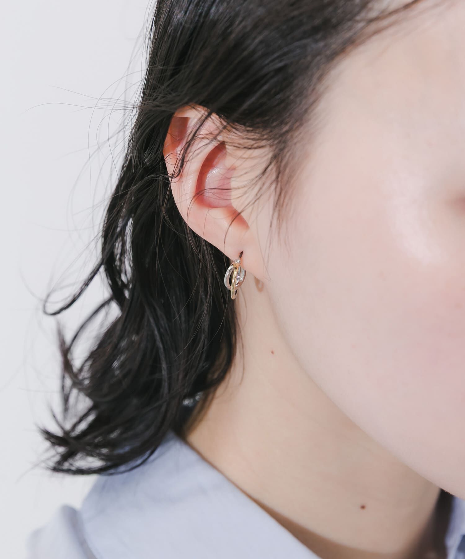 SMELLY「コンビレイヤードフープピアス」|ピアス|