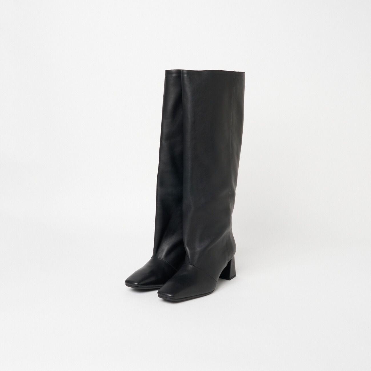 FABIO RUSCONI 「FABIO RUSCONI SQUARE TOE WIDE LONG BOOTS」|ショートブーツ|ブラック