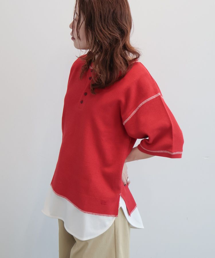 AMERICAN HOLIC「【RUSSELL】ワッフルヘンリーTシャツ」|Tシャツ・カットソー|