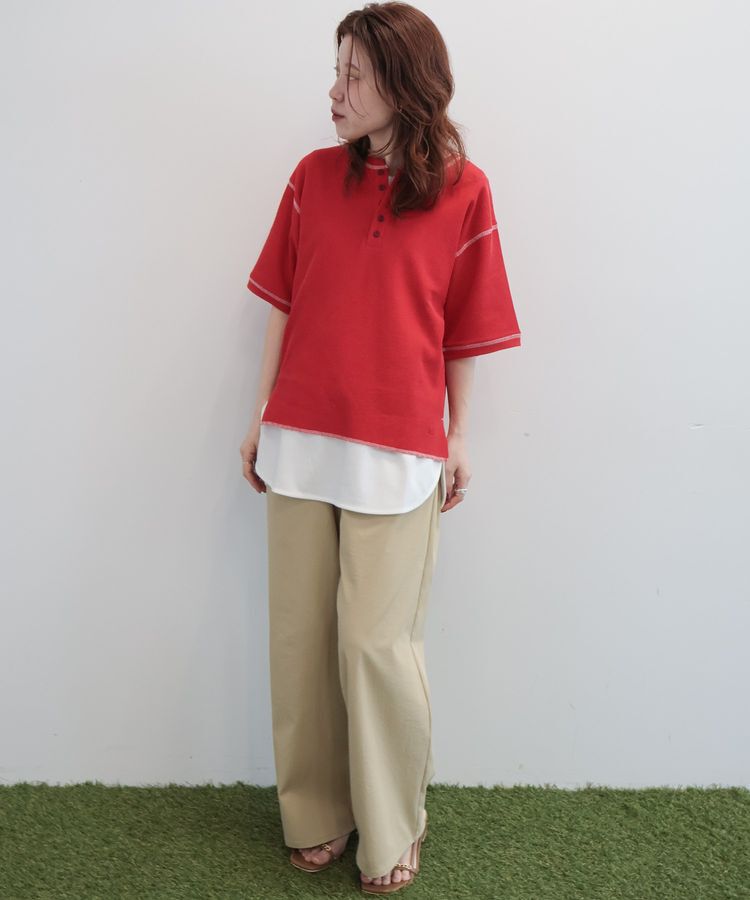 AMERICAN HOLIC「【RUSSELL】ワッフルヘンリーTシャツ」|Tシャツ・カットソー|