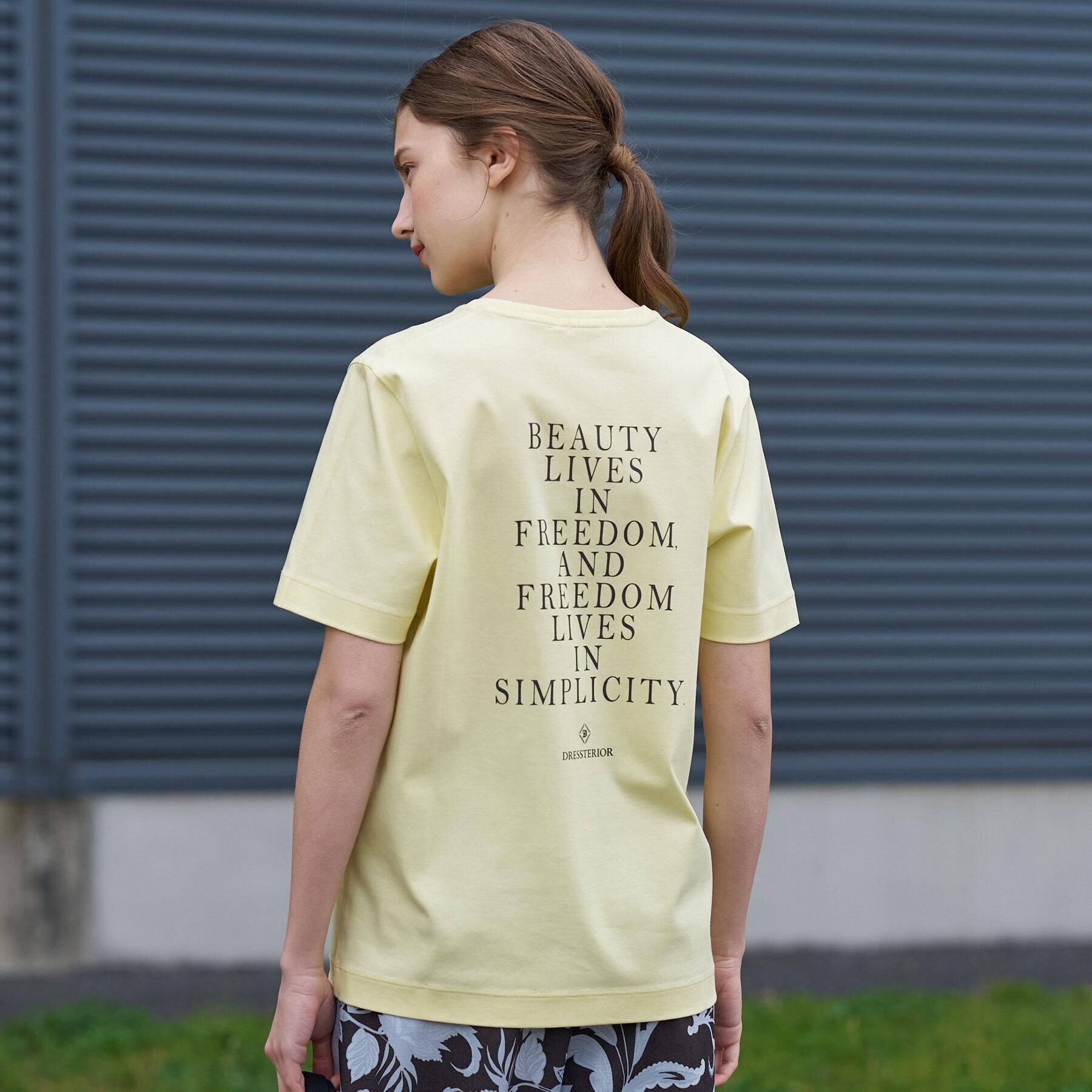 DRESSTERIOR「【接触冷感／抗菌防臭／消臭】アイスクリアコットン PARIS Tシャツ」|Tシャツ・カットソー|