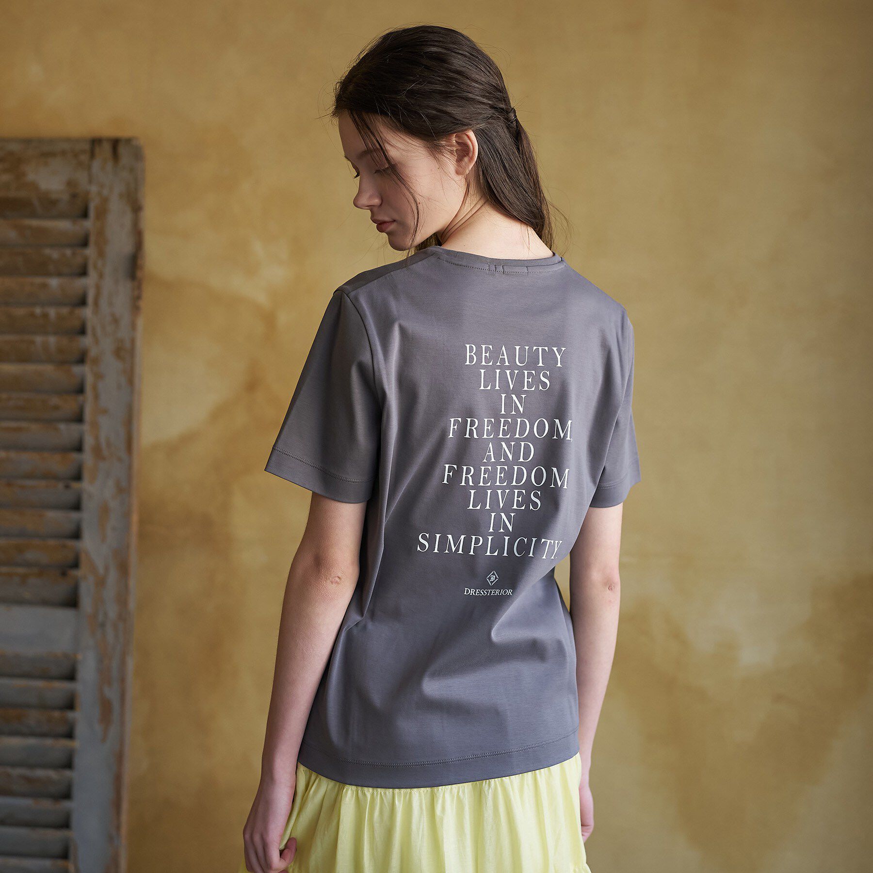 DRESSTERIOR「【接触冷感／抗菌防臭／消臭】アイスクリアコットン PARIS Tシャツ」|Tシャツ・カットソー|