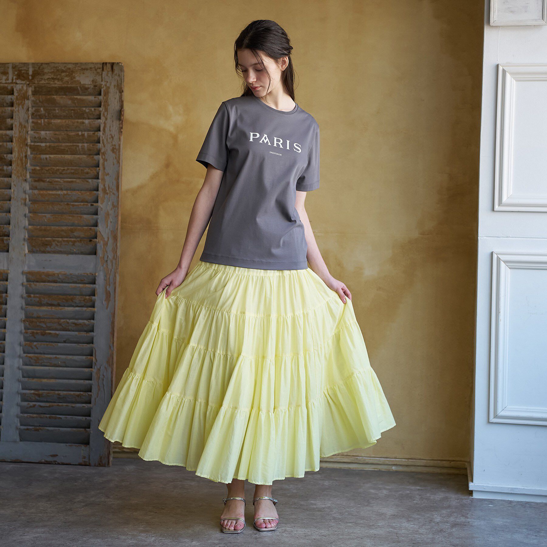 DRESSTERIOR「【接触冷感／抗菌防臭／消臭】アイスクリアコットン PARIS Tシャツ」|Tシャツ・カットソー|