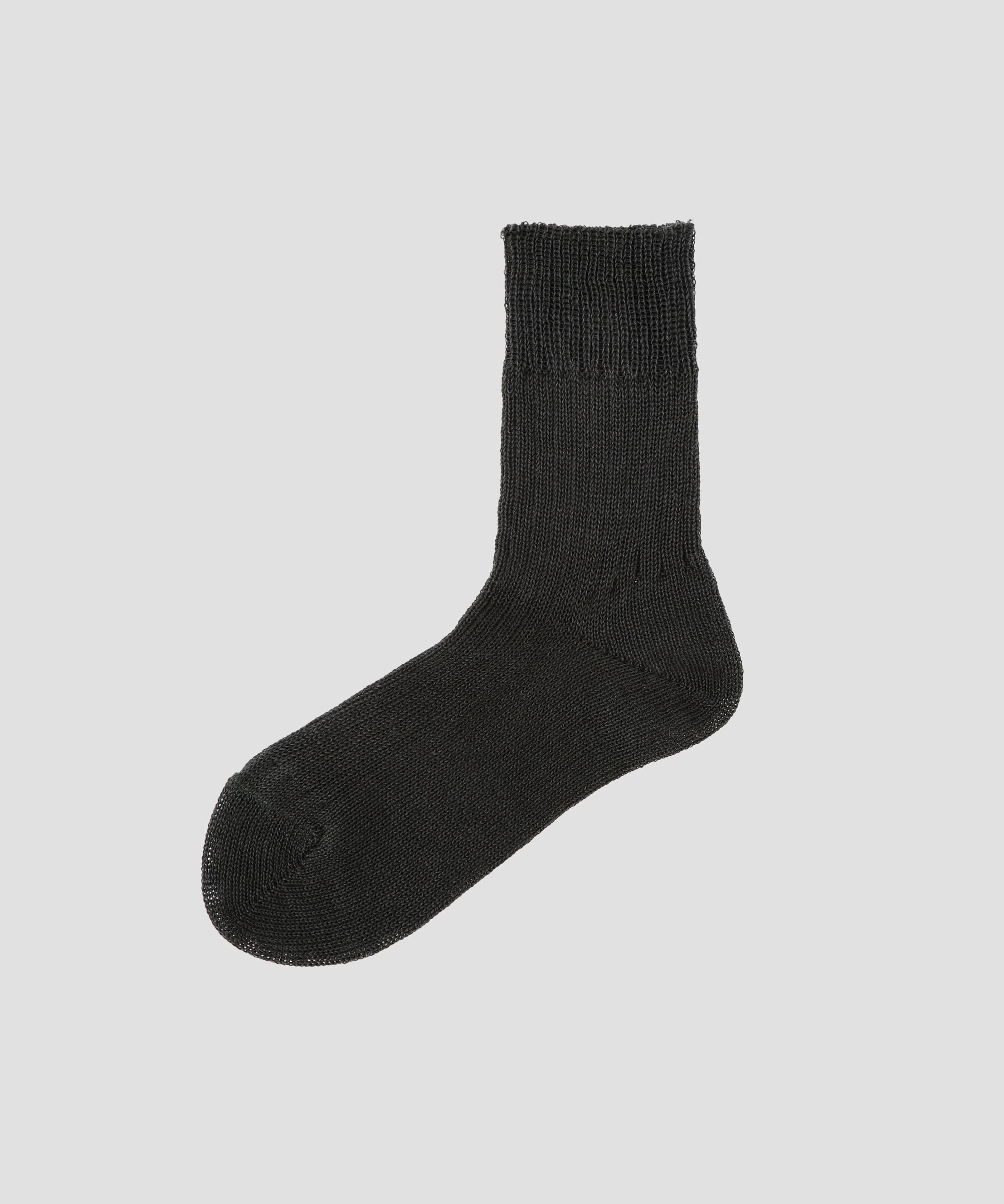  「LINEN RIB SOCKS」|ソックス|DARK GREEN3