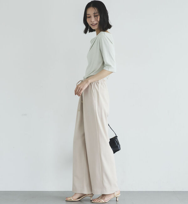 Doux archives「ニュアンスネック５分袖カットソー」|Tシャツ・カットソー|