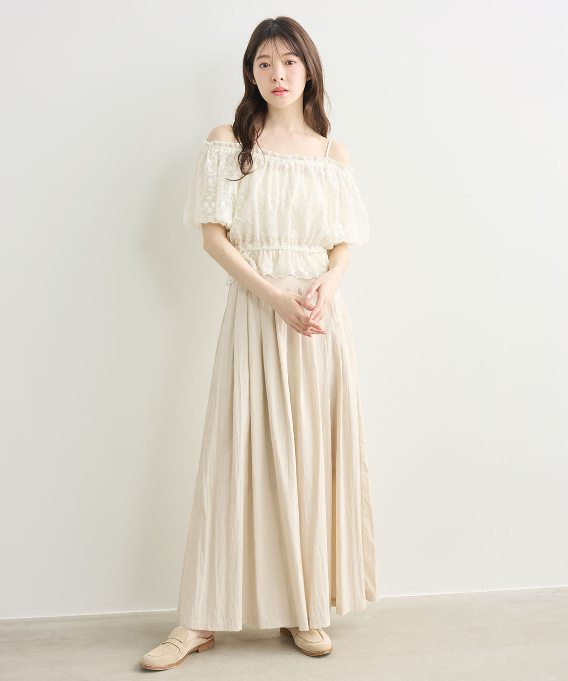 COCO DEAL「ボリュームタックワイドパンツ」|スラックス|
