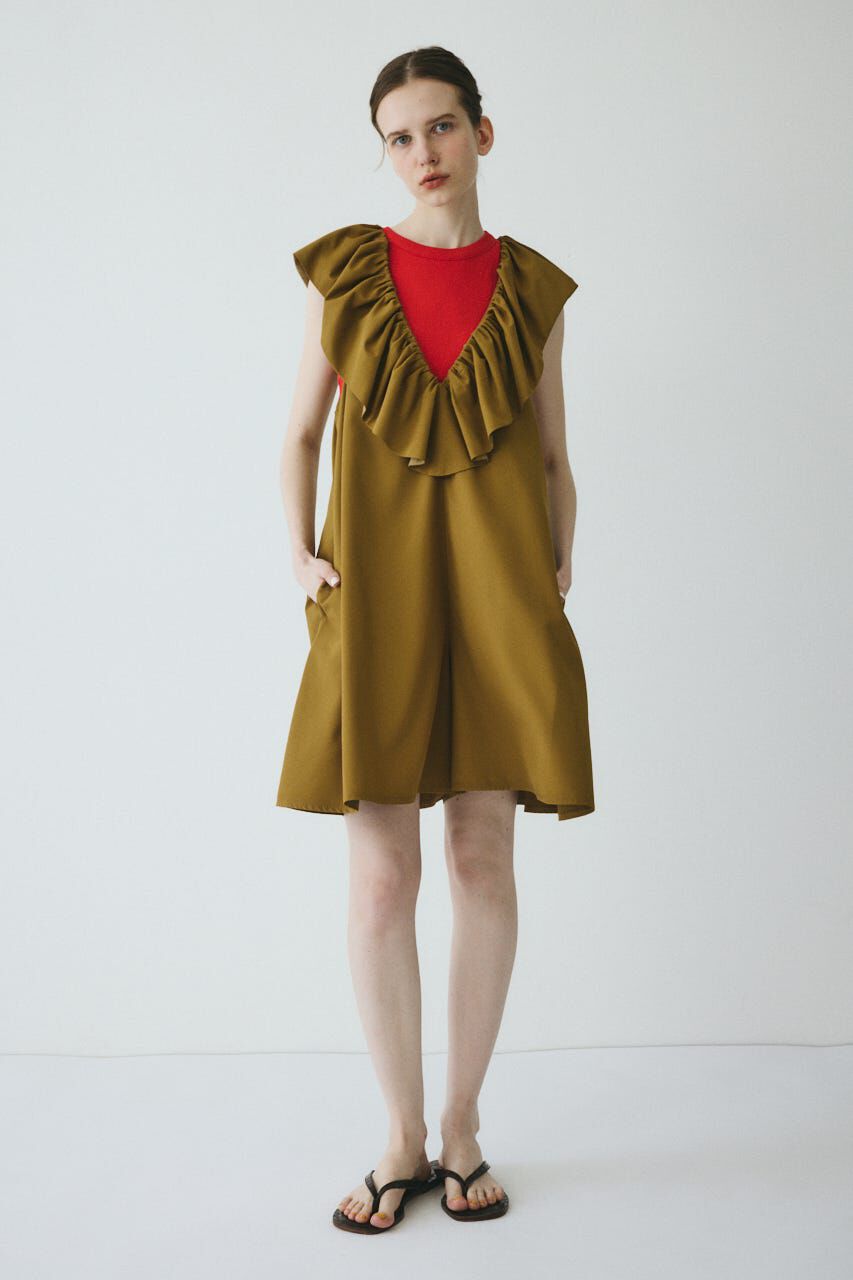 HeRIN.CYE「［予約］V neck frill all in one」|ワンピース|