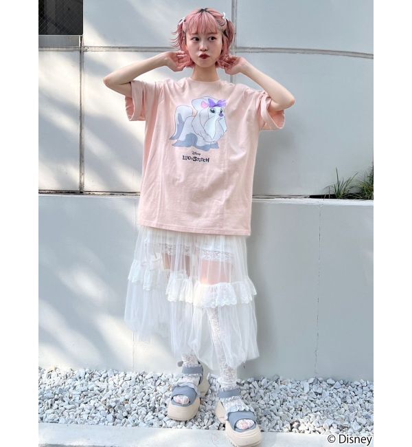merry jenny「Lilo & Stitch 「ジジとマートルの仲間たち」Tシャツ」|Tシャツ・カットソー|