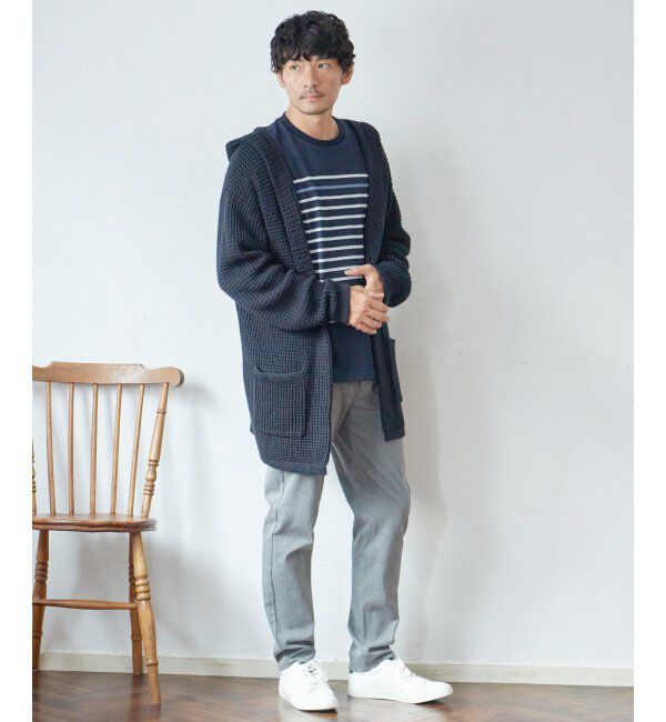 ikka「ダブルジャカードボーダーロンT」|Tシャツ・カットソー|