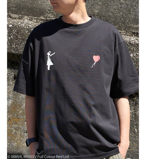 VENCE share style「【接触冷感】Banksy バンクシー Girl with Balloon プリントT」|Tシャツ・カットソー|