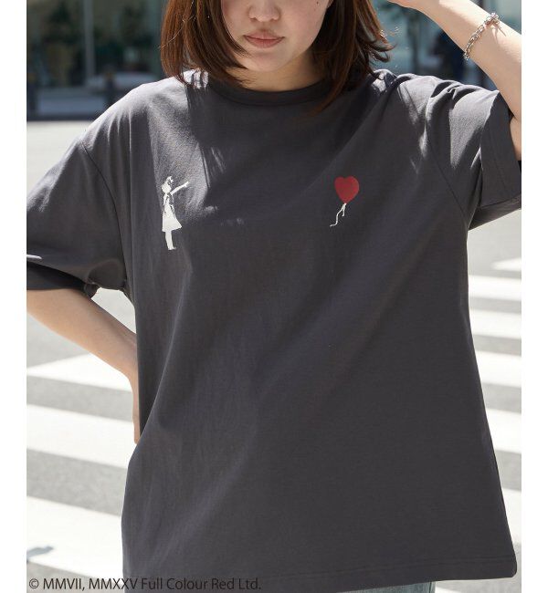 VENCE share style「【接触冷感】Banksy バンクシー Girl with Balloon プリントT」|Tシャツ・カットソー|