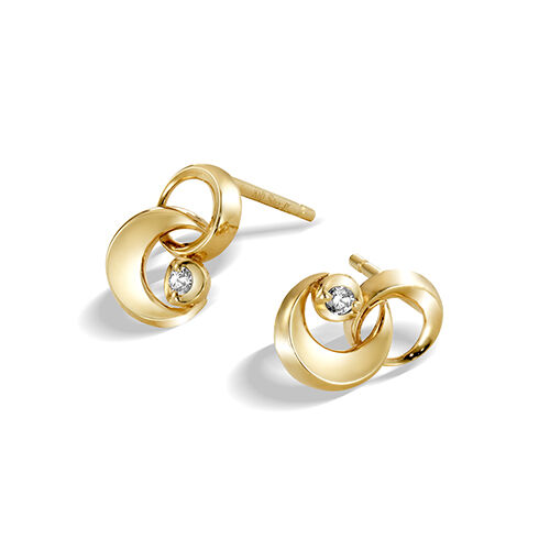 STAR JEWELRY「DIAMOND DOUBLE MOON」|ピアス|
