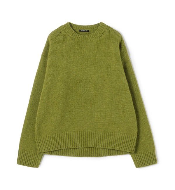 GALERIE VIE「ファインウール クルーネックプルオーバー」|ニット・セーター|55 グリーン