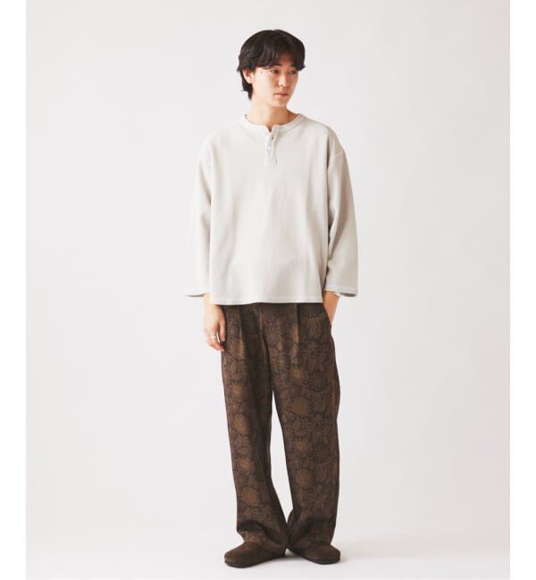 JOURNAL STANDARD relume「製品染め バックピケ ヘンリーネック 7分袖 Tシャツ」|Tシャツ・カットソー|