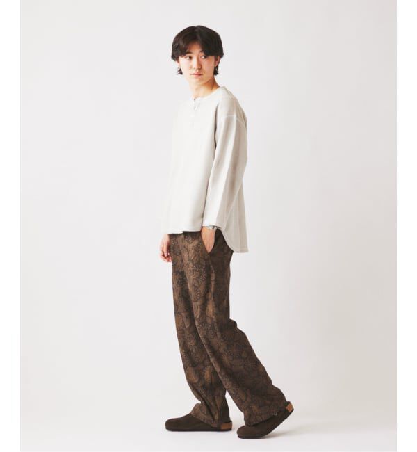 JOURNAL STANDARD relume「製品染め バックピケ ヘンリーネック 7分袖 Tシャツ」|Tシャツ・カットソー|