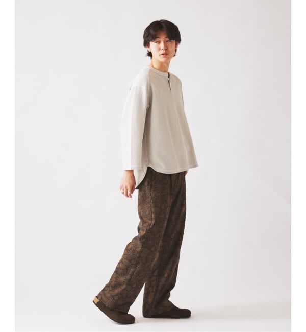 JOURNAL STANDARD relume「製品染め バックピケ ヘンリーネック 7分袖 Tシャツ」|Tシャツ・カットソー|
