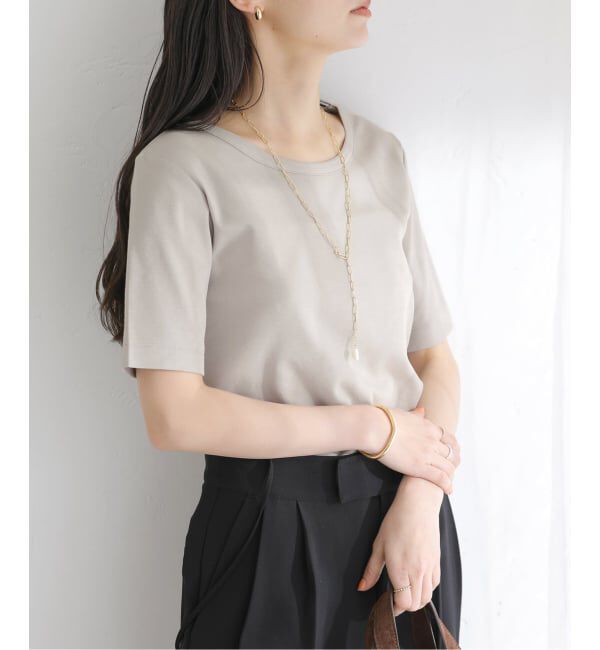  「【洗える】接触冷感クルーネックカットソー」|Tシャツ・カットソー|グレー