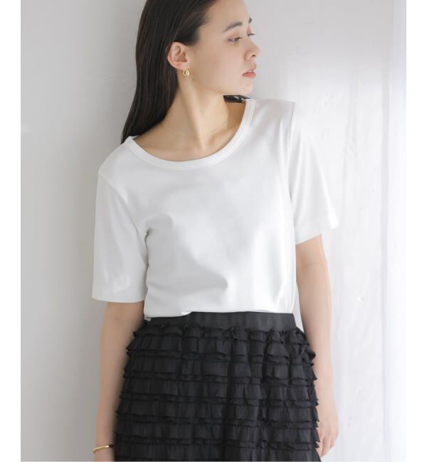  「【洗える】接触冷感クルーネックカットソー」|Tシャツ・カットソー|ホワイト