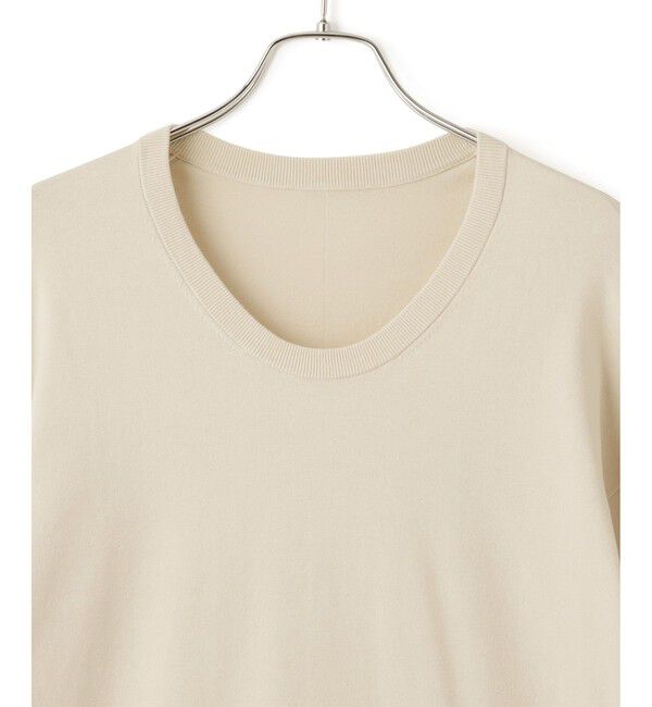 ADAM ET ROPE'「【EMOELLE】シルクリネン混ニットTee」|Tシャツ・カットソー|