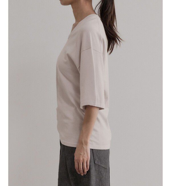 ADAM ET ROPE'「【EMOELLE】シルクリネン混ニットTee」|Tシャツ・カットソー|