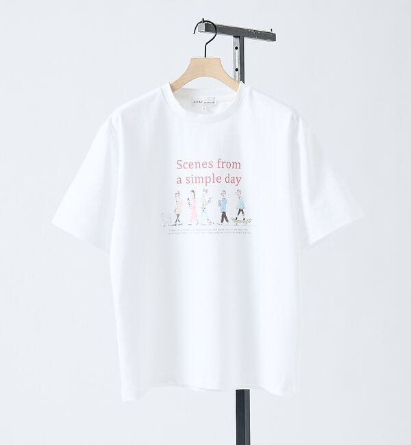 ABAHOUSE「【EVERYDAY LIFE】 グラフィックTシャツ」|Tシャツ・カットソー|レッド
