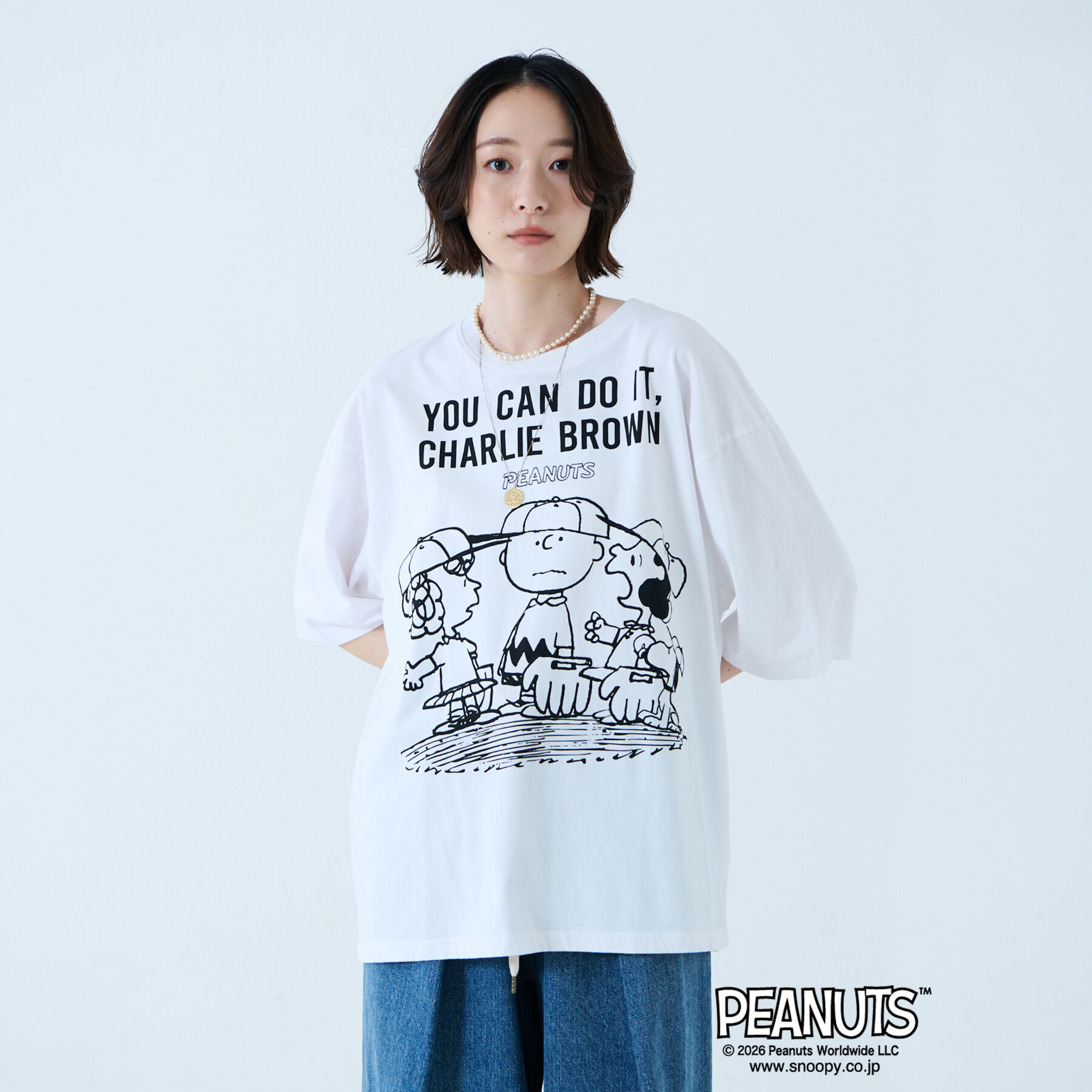 Rouge vif「【JOHNBULL/ジョンブル】PEANUTS プリントTシャツ / スヌーピー」|Tシャツ・カットソー|