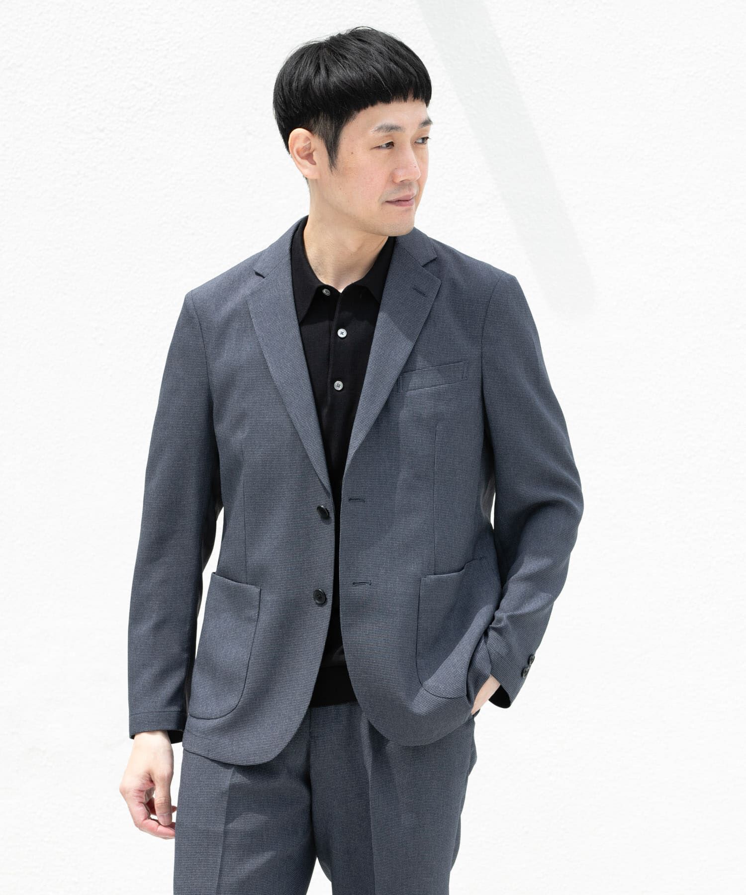 URBAN RESEARCH DOORS「LIFE STYLE TAILOR　リネンライク千鳥柄コンフォータブルジャケット」|その他|