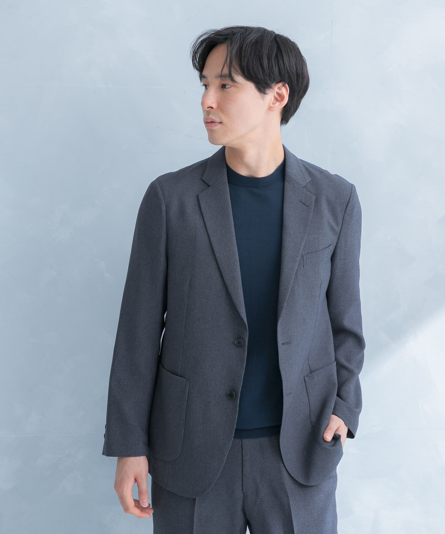 URBAN RESEARCH DOORS「LIFE STYLE TAILOR　リネンライク千鳥柄コンフォータブルジャケット」|その他|