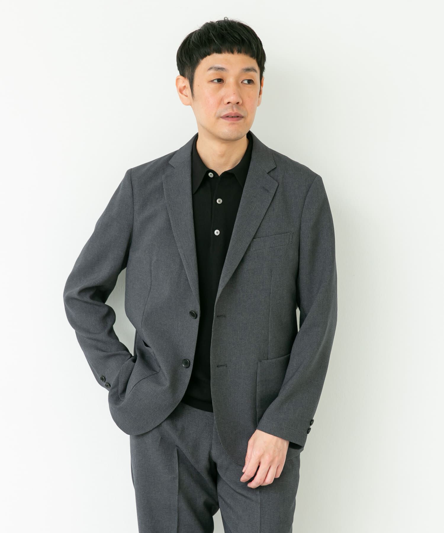 URBAN RESEARCH DOORS「LIFE STYLE TAILOR　リネンライク千鳥柄コンフォータブルジャケット」|その他|