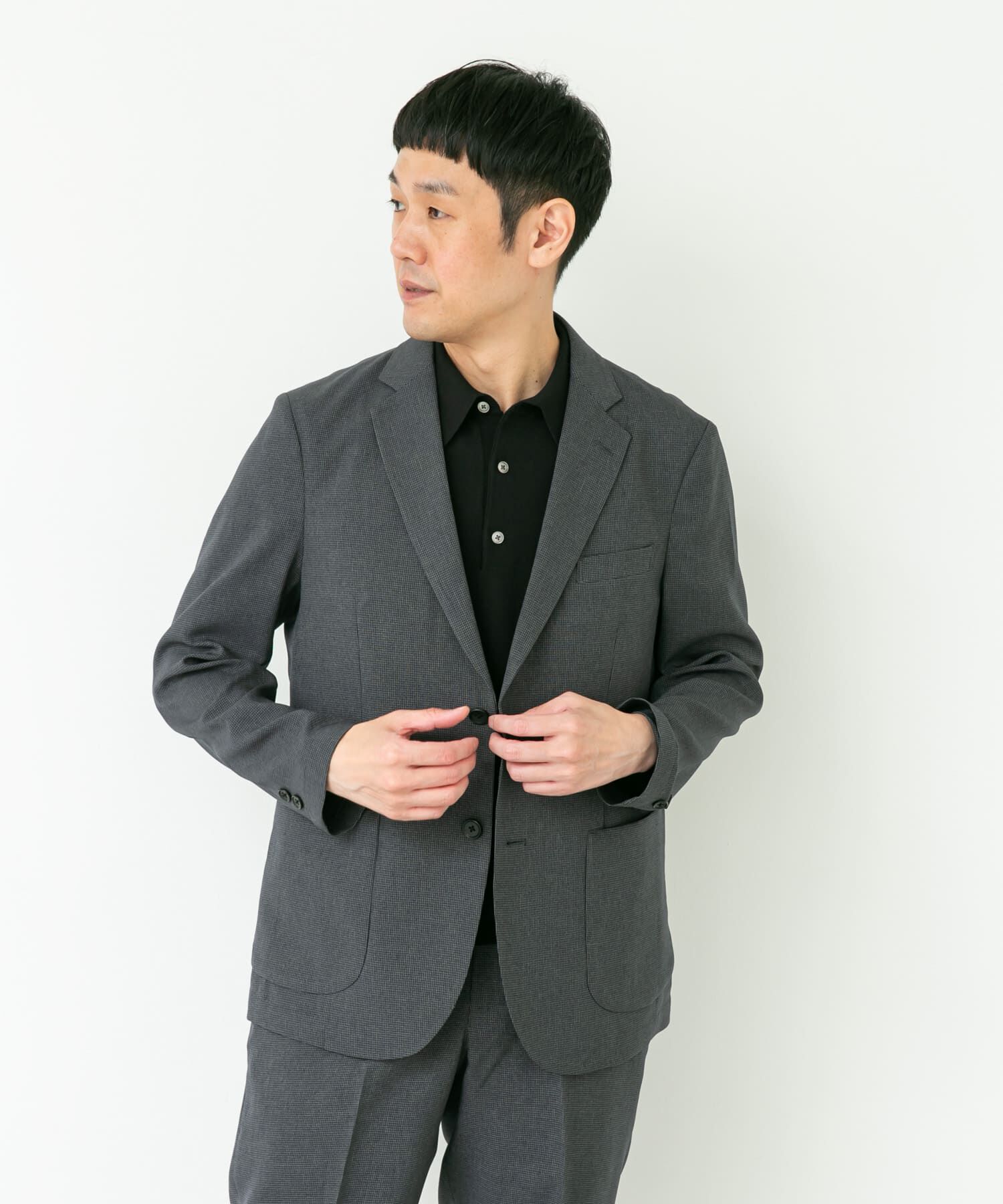 URBAN RESEARCH DOORS「LIFE STYLE TAILOR　リネンライク千鳥柄コンフォータブルジャケット」|その他|