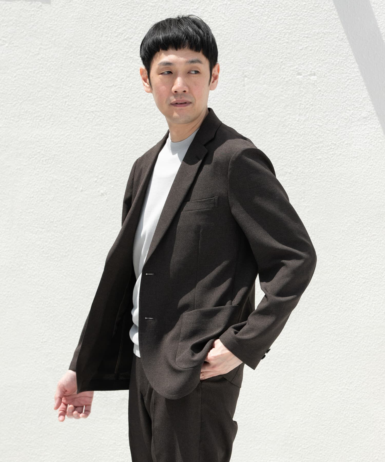 URBAN RESEARCH DOORS「LIFE STYLE TAILOR　リネンライク千鳥柄コンフォータブルジャケット」|その他|