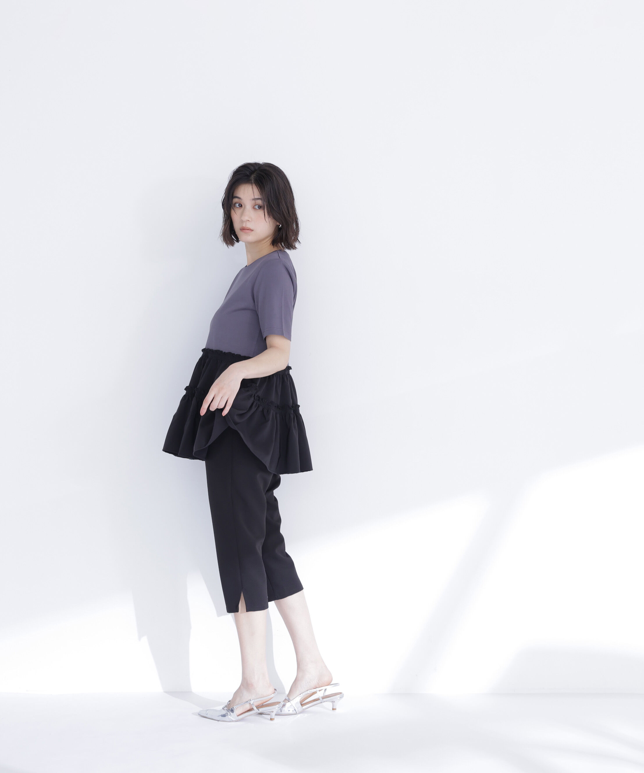  「ドッキングティアードカットソー」|Tシャツ・カットソー|