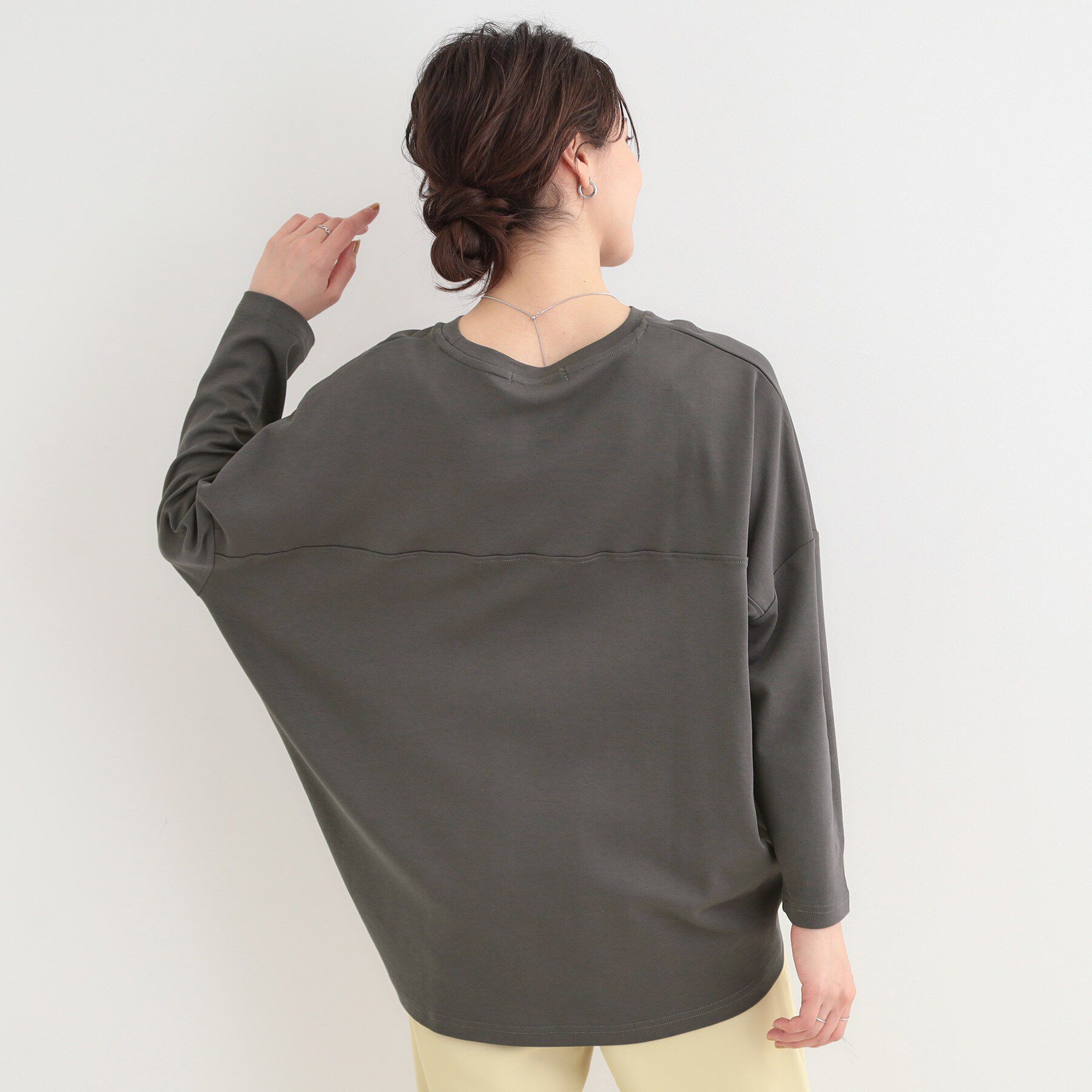 SHOO･LA･RUE「【洗濯機可/UV/綿100％】体型カバーが叶う ゆるトップス」|Tシャツ・カットソー|