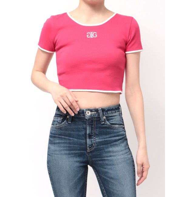 GYDA「Symmetry GYDAバイカラーTシャツ」|Tシャツ・カットソー|ピンク
