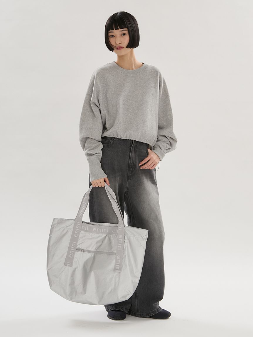 emmi atelier「ラメ裏毛クロップドプルオーバー」|Tシャツ・カットソー|