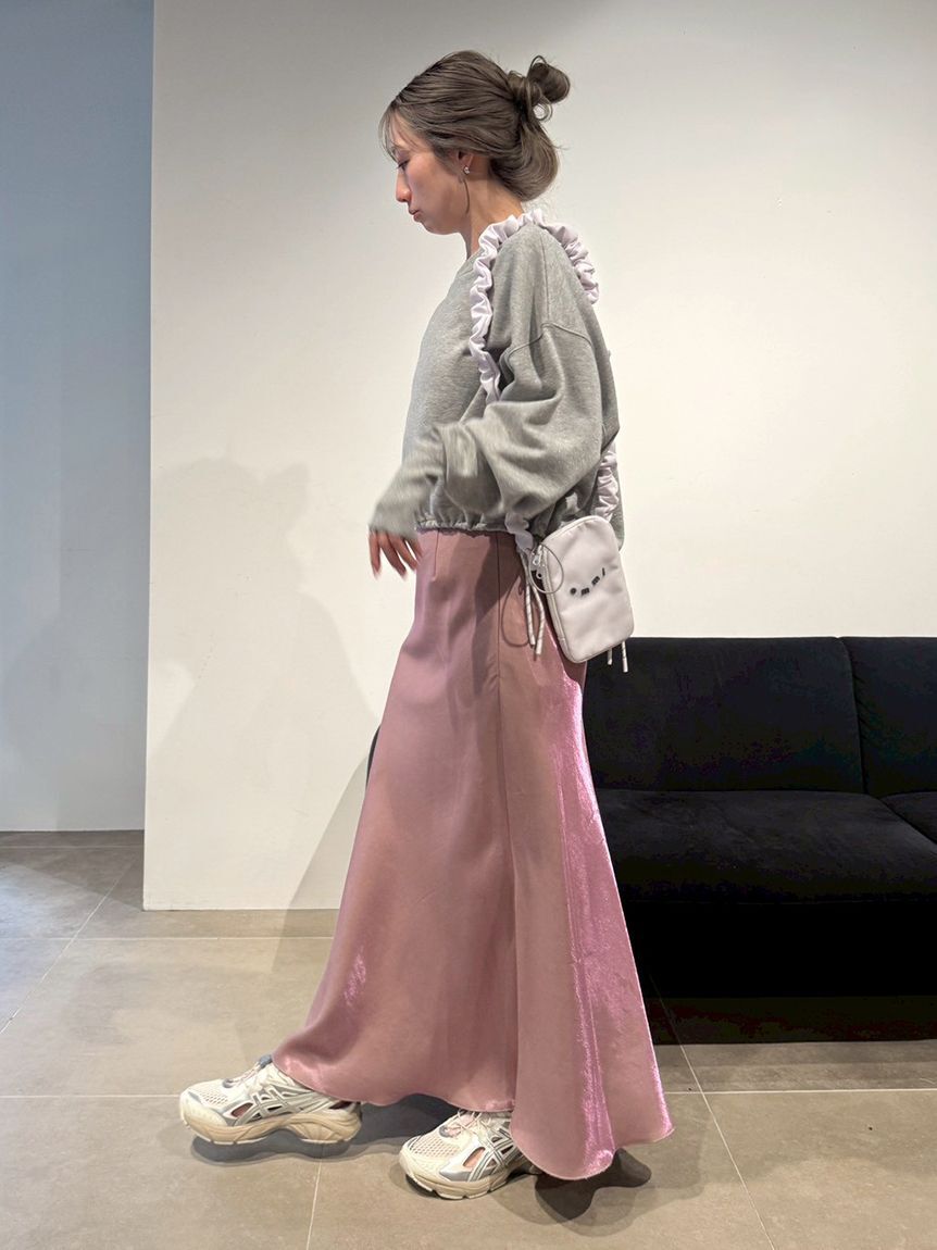 emmi atelier「ラメ裏毛クロップドプルオーバー」|Tシャツ・カットソー|