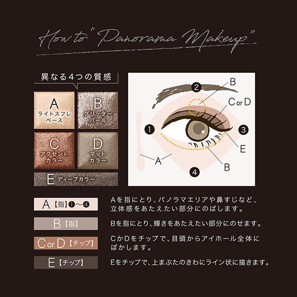 Visee「ヴィセ ヴィセ リシェ パノラマデザイン アイパレット BR-2 グレージュブラウン 無香料 (5.5g)」|アイシャドウ|