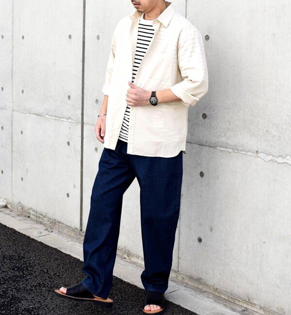 SHIPS any「SHIPS any: 〈洗濯機可能〉コットン / リネン ７分袖 レギュラー シャツ 24SS◇」|シャツ・ブラウス|